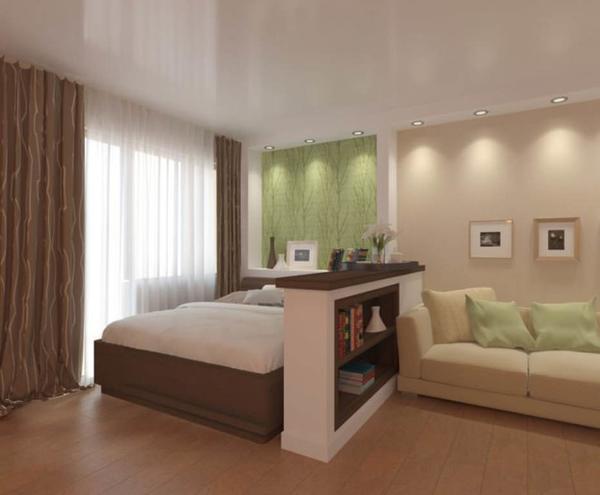 Дизайн совмещенной гостиной и спальни