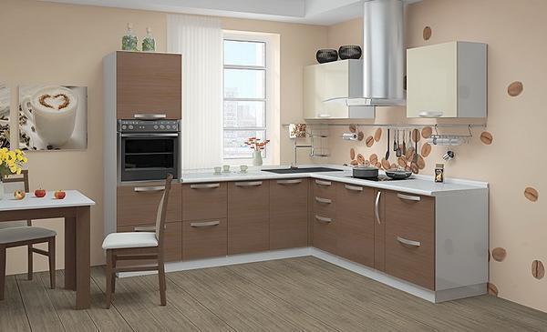 Правильное сочетание обоев и мебели на кухне придадут спокойствия и комфорта