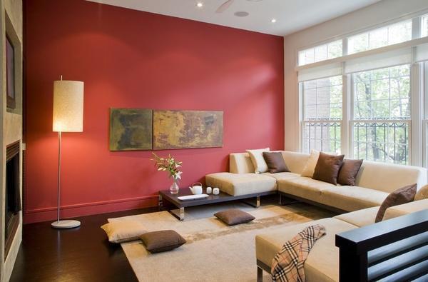 Обои бордового цвета наиболее удачно подходят для оформления гостиных комнат или рабочих кабинетов