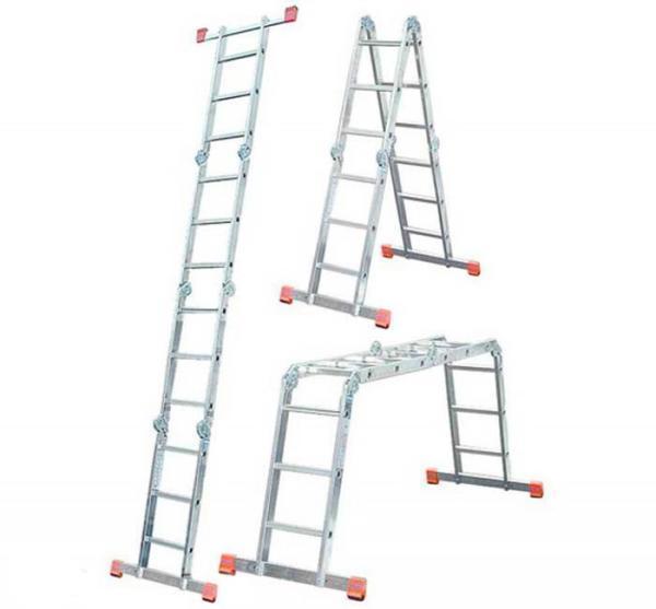Преимущество лестницы-трансформера в том, что она может быть как помостом, так и стремянкой