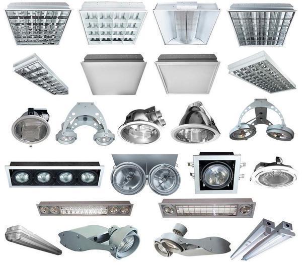 Существует много разновидностей встроенных светильников для подвесных потолков