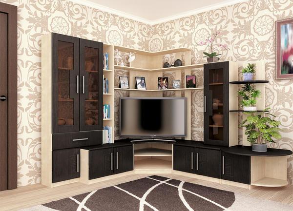 Правильно раставленная угловая мебель в гостиной способна стать прекрасным разграничителем комнаты на отдельные зоны