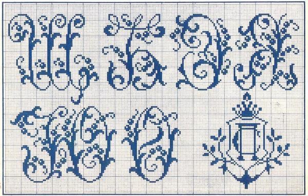 Красивый алфавит: вышивка крестом, схемы и 6 шрифтов