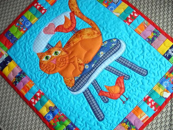 Детский коврик пэчворк будет хорошим подарком для ребёнка и порадует его 