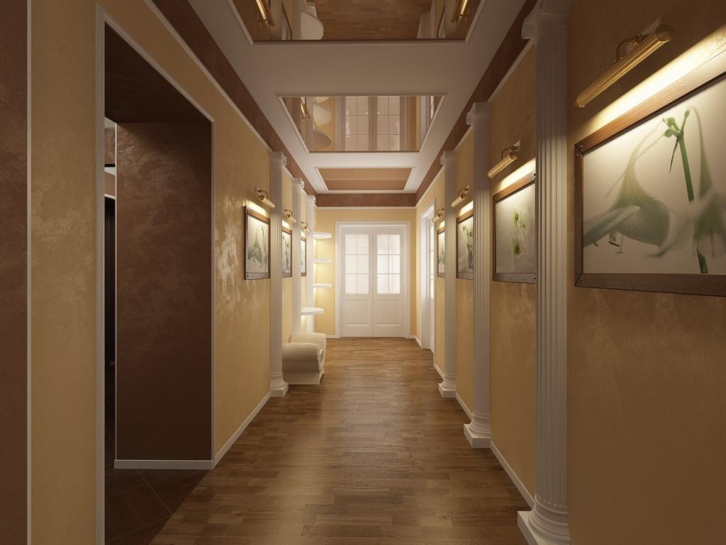 Натяжные потолки в коридоре фото дизайн