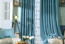 Simple-Blue-Linen-Bedroom-Blackout-Curtains-CMT8997-1