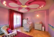 Pink-Ceiling-Decorations-With-Recessed-Lighting