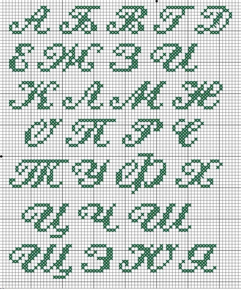 Алфавит вышивка крестом схемы