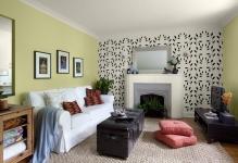 glamorous-green-accent-wall-living-room
