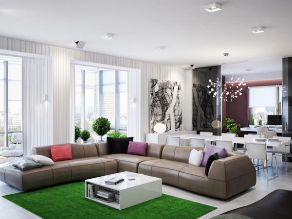 Визуально увеличить пространство в комнате можно при помощи светлых обоев и мебели, а также используя светоотражающие предметы