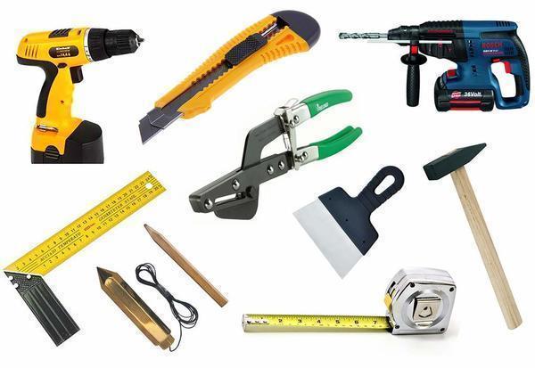 Перед тем как приступать к установке гипсокартона, необходимо приобрести инструменты и материалы, которые могут понадобиться во время проведения ремонтных работ