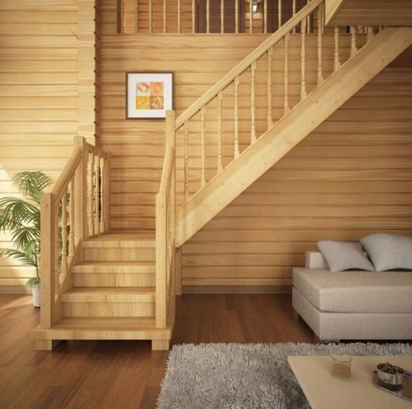 У качественной деревянной лестницы ступени имеют определенные стандарты