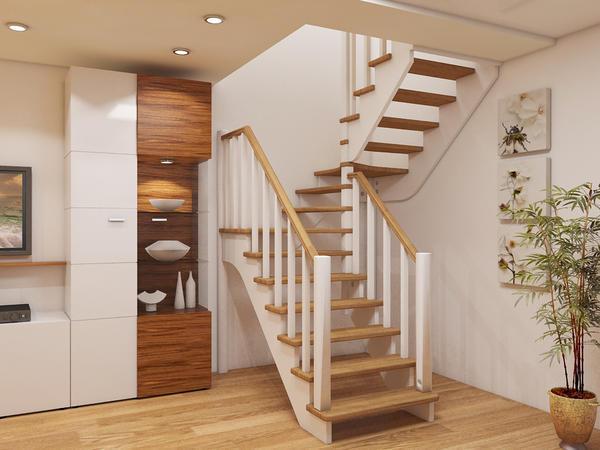 Популярными и красивыми являются стильные деревянные лестницы из сосны