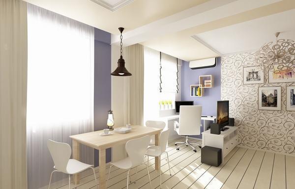 Скандинавский стиль в оформлении кухни-столовой-гостиной подразумевает минимализм и использование натуральных отделочных материалов