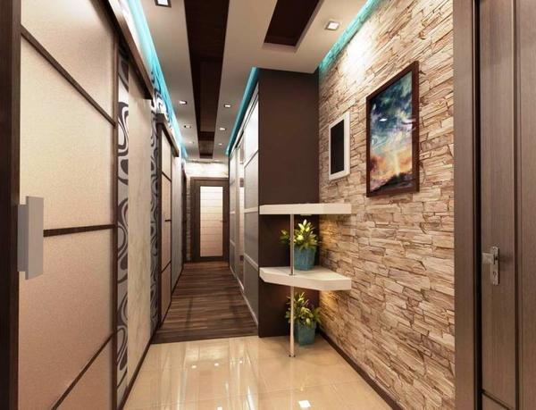 Отличным решением при оформлении коридора и прихожей является комбинированная отделка стен или же сочетание обоев разных цветов