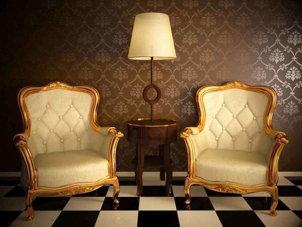 Сделать интерьер гостевой комнаты изысканным можно при помощи красивого кресла в классическом стиле