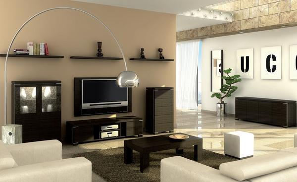 С помощью легких перегородок или мебели достаточно легко зонировать гостиную и сделать ее еще более функциональной