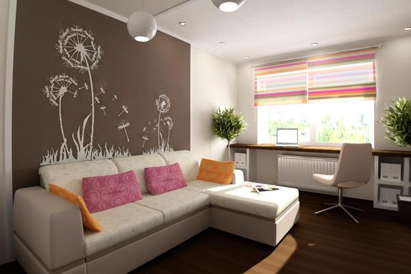 Дополнительно украсить гостевую комнату можно при помощи фото-обоев, которые клеятся, как правило, на одну из стен в помещении