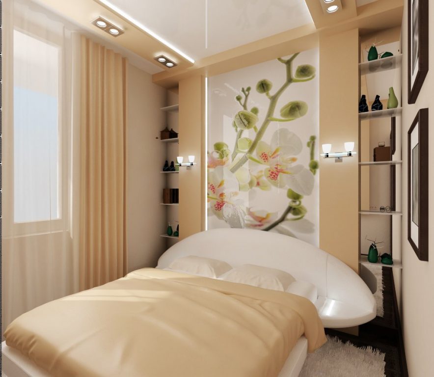 Moderan stil u maloj spavaćoj sobi površine 9 m 2