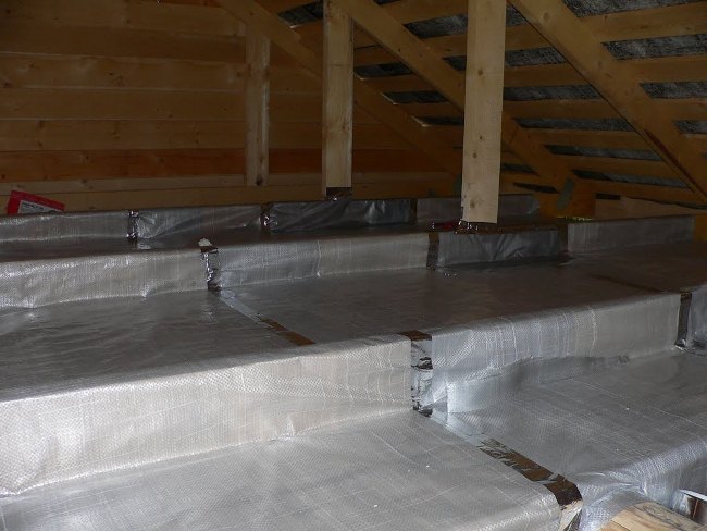 Пароизоляция для потолка бани: утепление материалами для стен