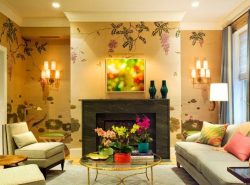 Создать уютную комнату с домашней атмосферой поможет отделка стен желтыми обоями